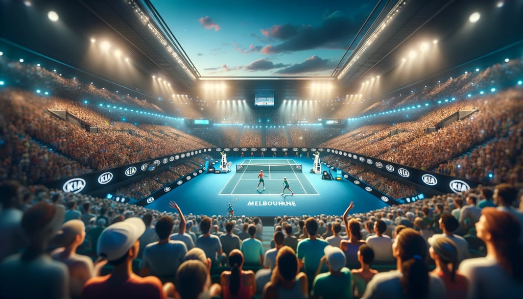 Electric Australian Open 2025 match at Melbourne Park.