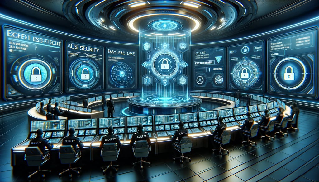 High-tech security room monitoring online gaming safety