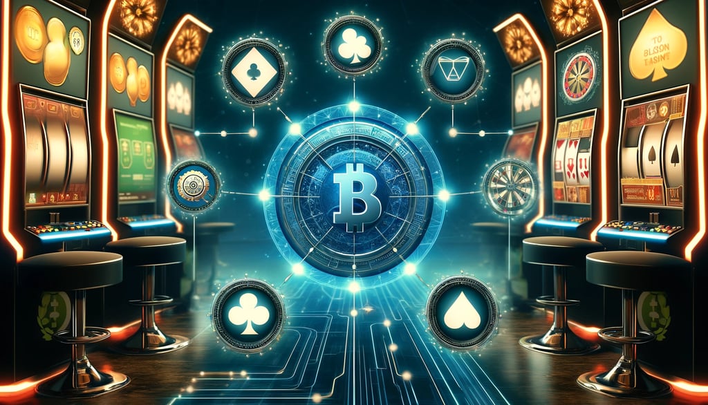 Blockchain network ensuring transparency and security in online casino games.