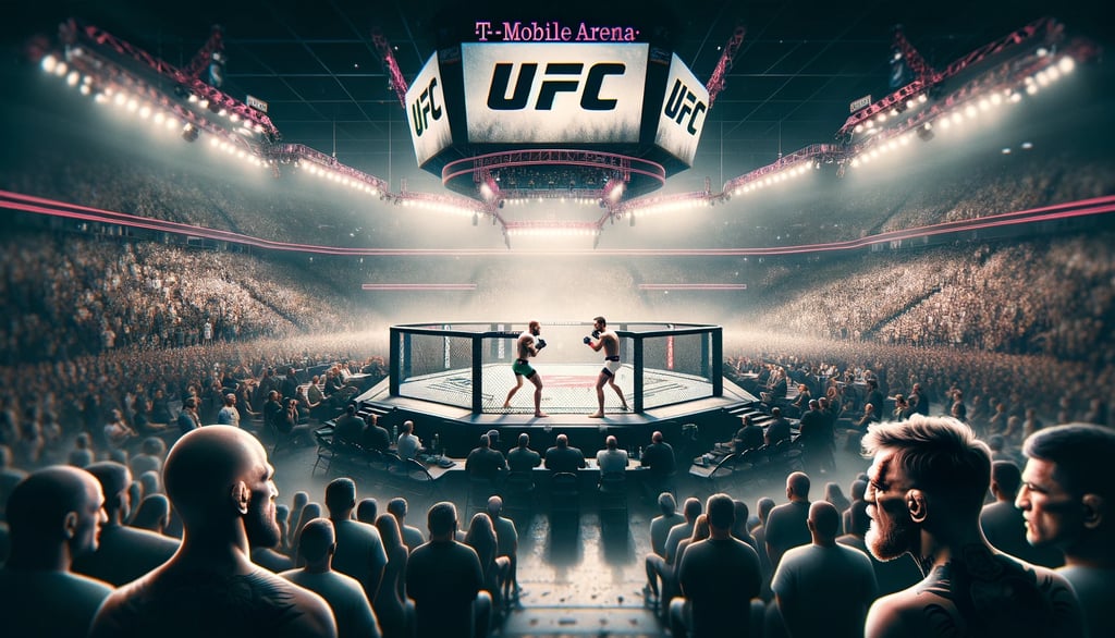 Conor McGregor vs. Michael Chandler facing off in the octagon during UFC 303.