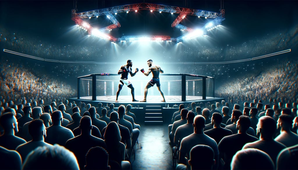 Kamaru Usman and Colby Covington in a heated face-off during UFC 303.