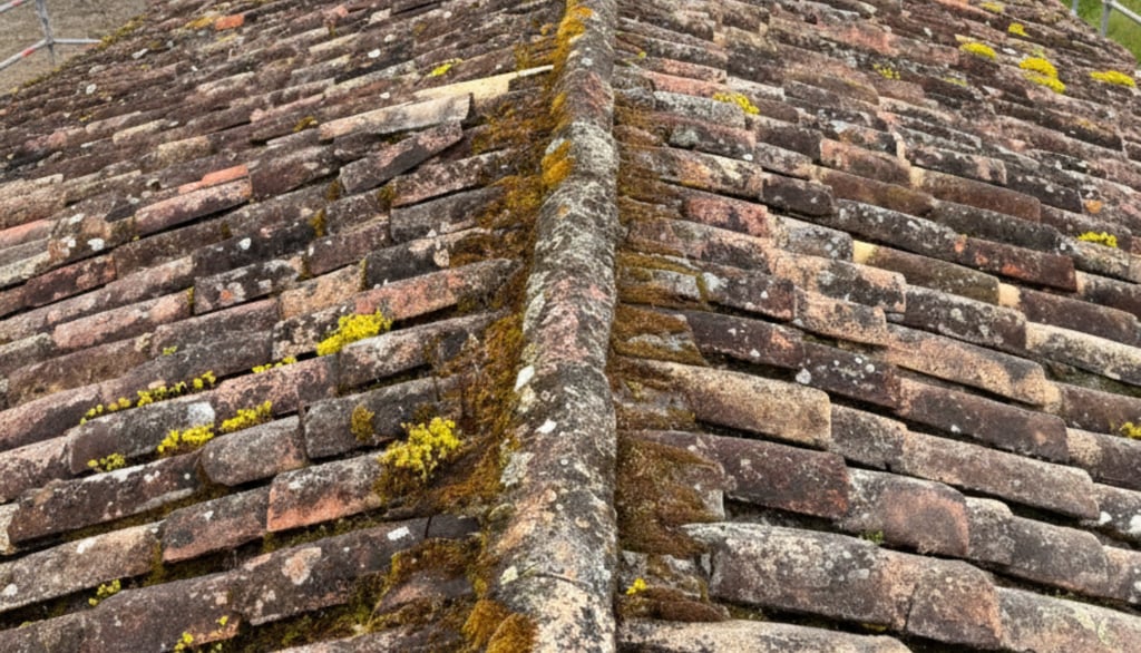 toiture à nettoyer mousse liken