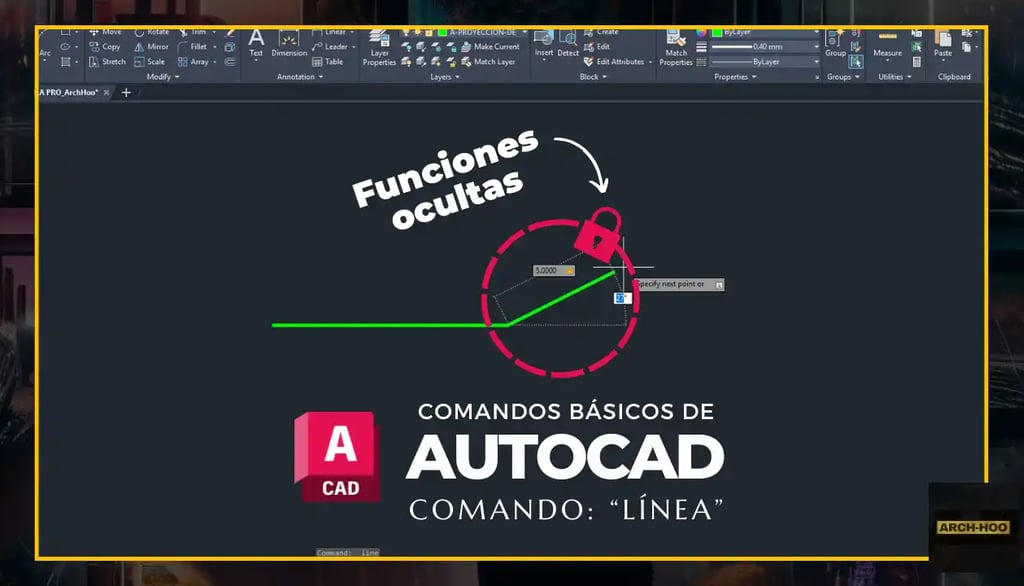Funciones ocultas del comando línea AutoCAD