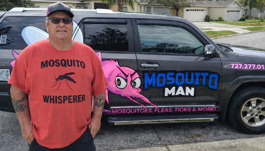Mosquito Man service vehicle used for mosquito control in Florida