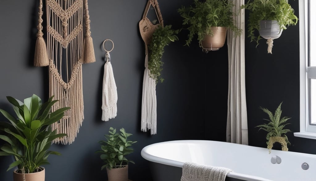 A black and white bathroom with a checkered floor