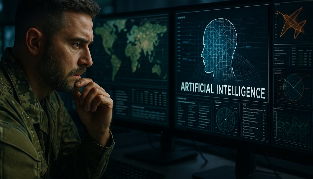 Descubra como a Inteligência Artificial está transformando a defesa militar com sistemas autônomos, 