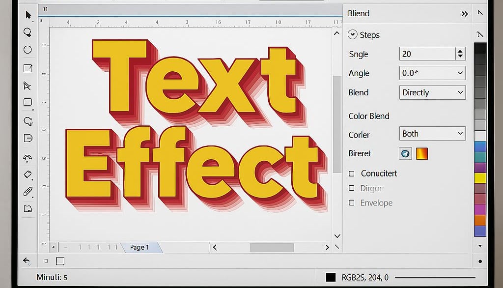 Creating Text Effect in CorelDraw