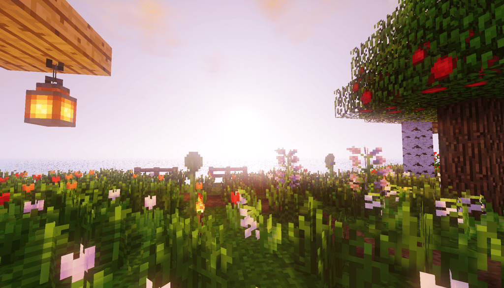 Sunrise in Minecraft with TME Shaders