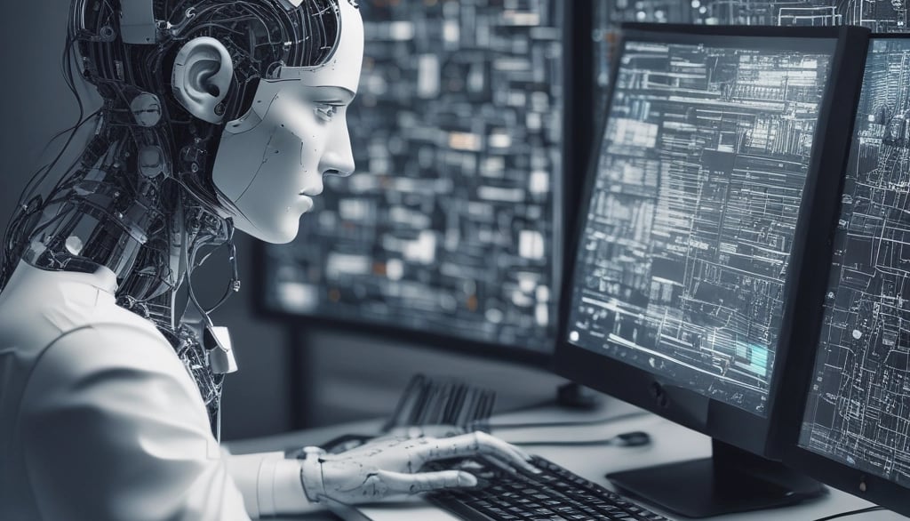 A modern office space showcasing innovative technology.