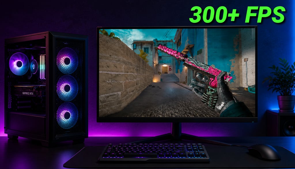PC para rodar CS2 a mais de 300 FPS