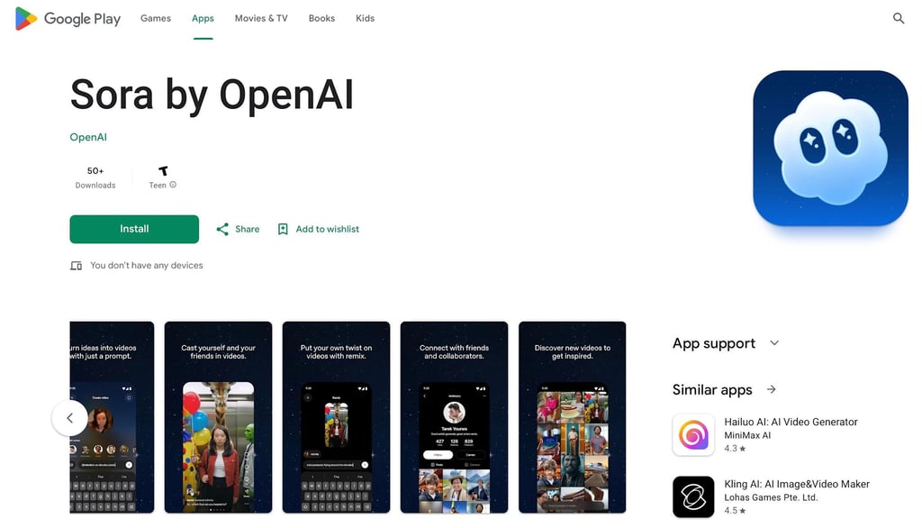 OpenAI lança Sora para Android e app ultrapassa 1 milhão de downloads em poucos dias