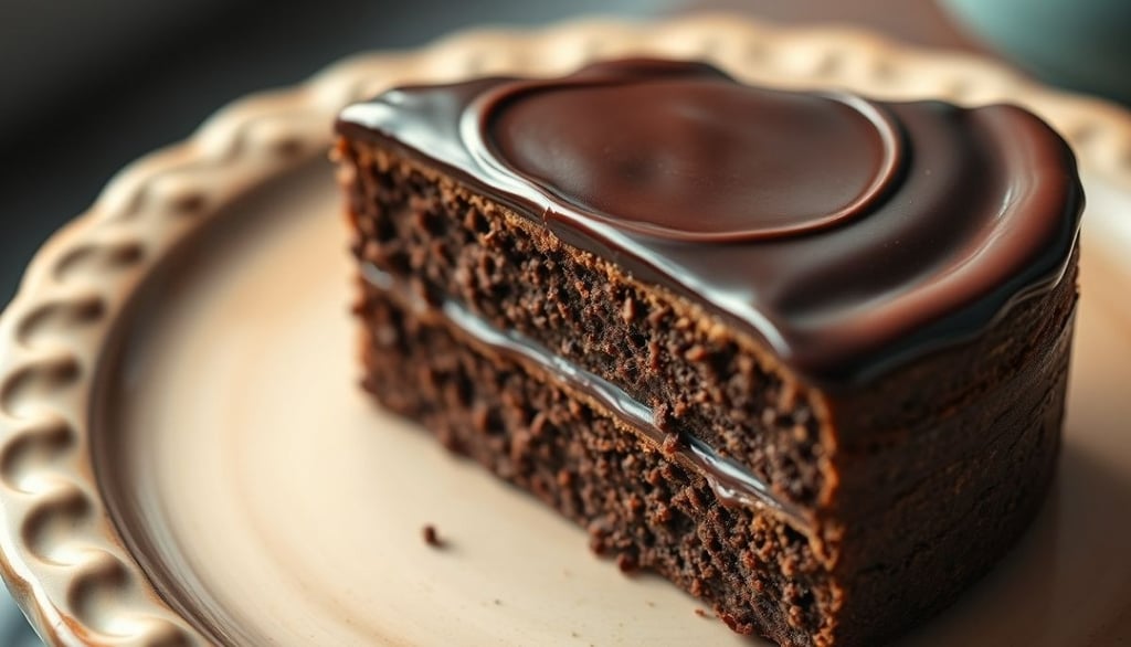 Vegan Coffee-Infused Chocolate Cake Slice
