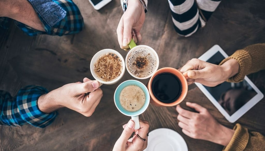 People drinking coffee