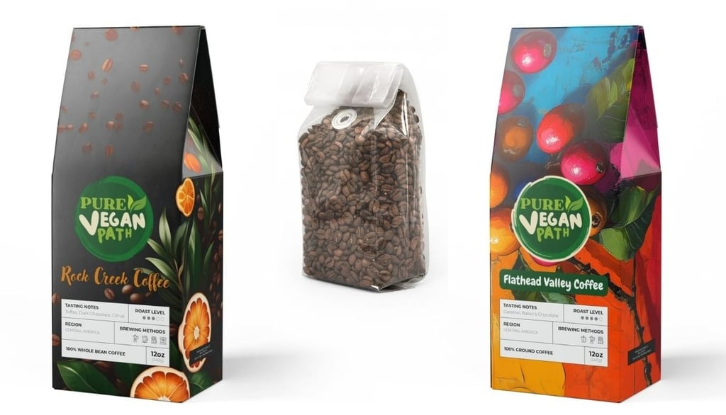 Pure vegan coffee gift bags