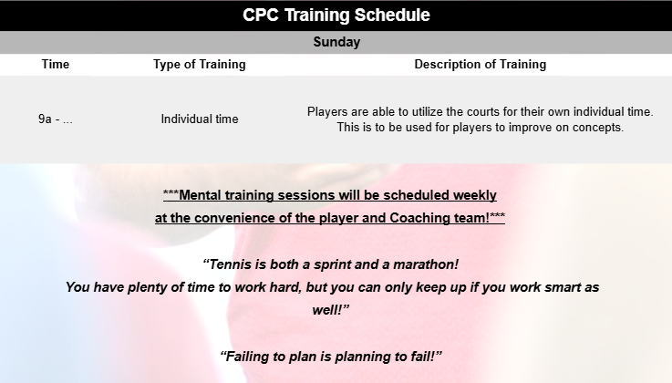 Cesar Performance Coach Daily Tennis Plan