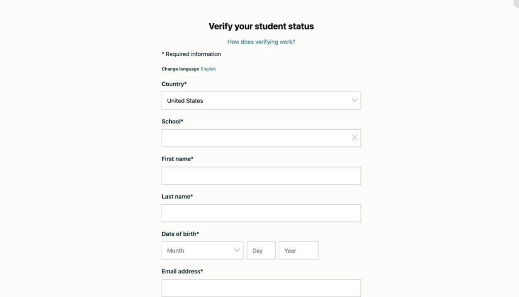 Perplexity Pro student discount 12 months free - verify student status page