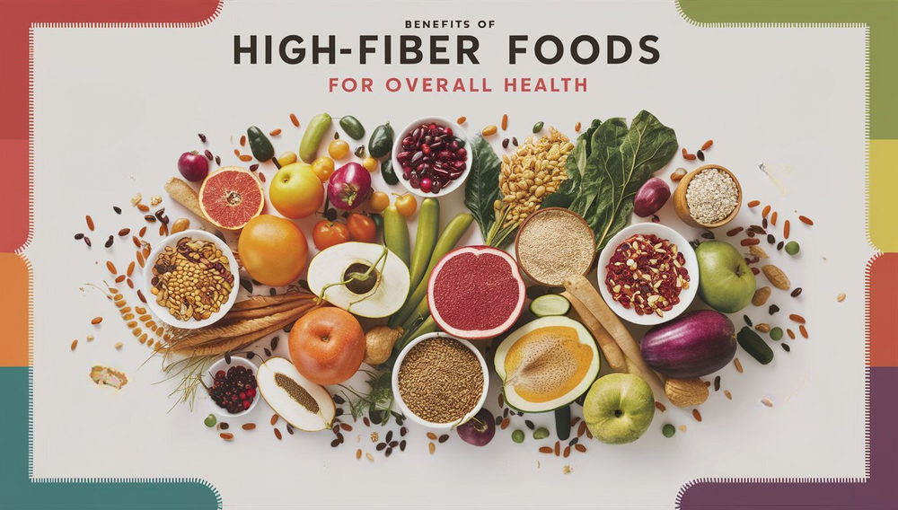 a variety of high-fiber foods