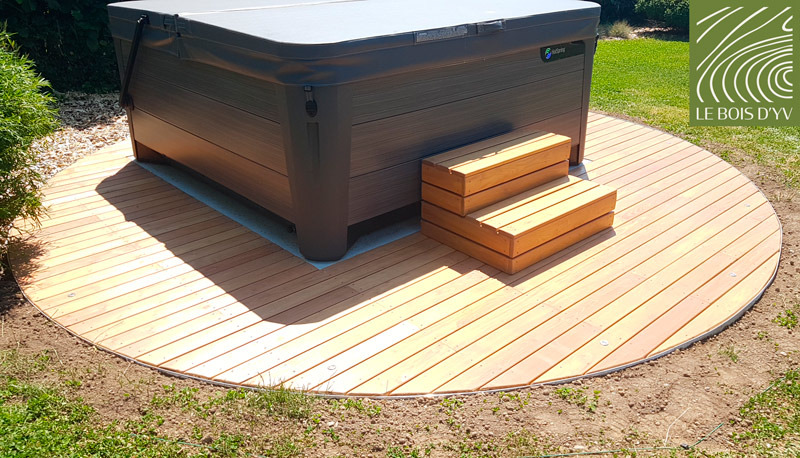 terrasse bois en robinier faux acacia