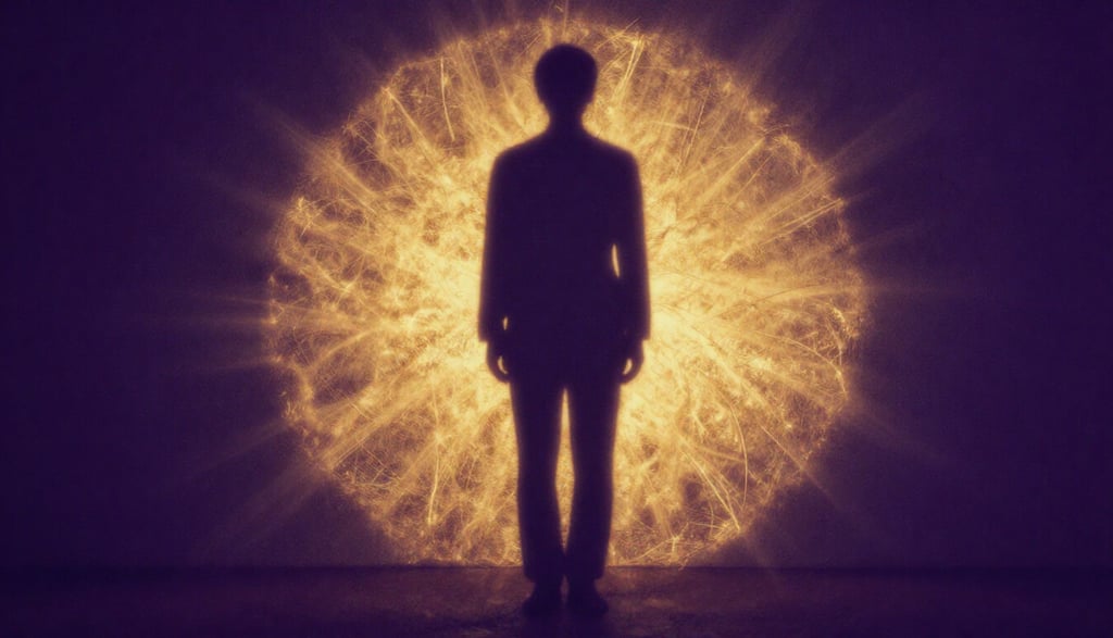 Shadow work integration showing rejected parts transforming into personal power and wholeness