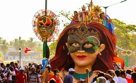 Image of Goa Carnival - On top stands King Momo with his entourage