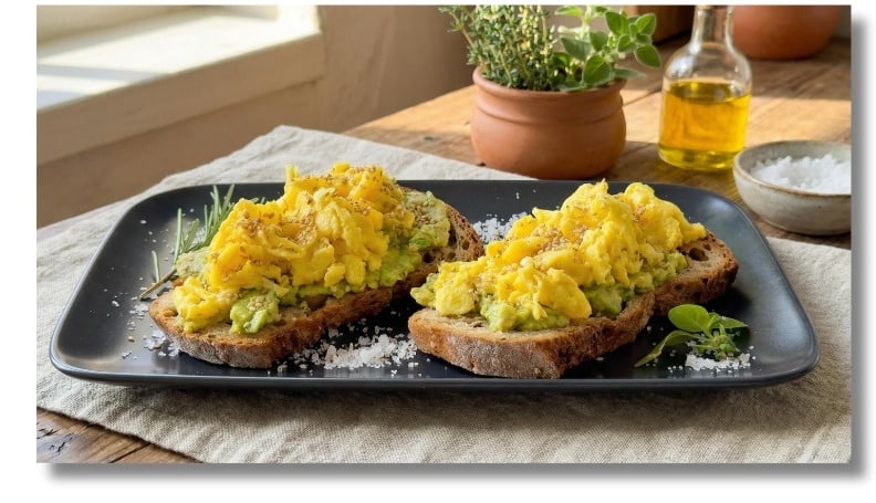 Toast con avocado cremoso e uovo, colazione sana e veloce