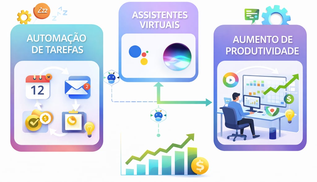 automacao ia produtividade assistentes