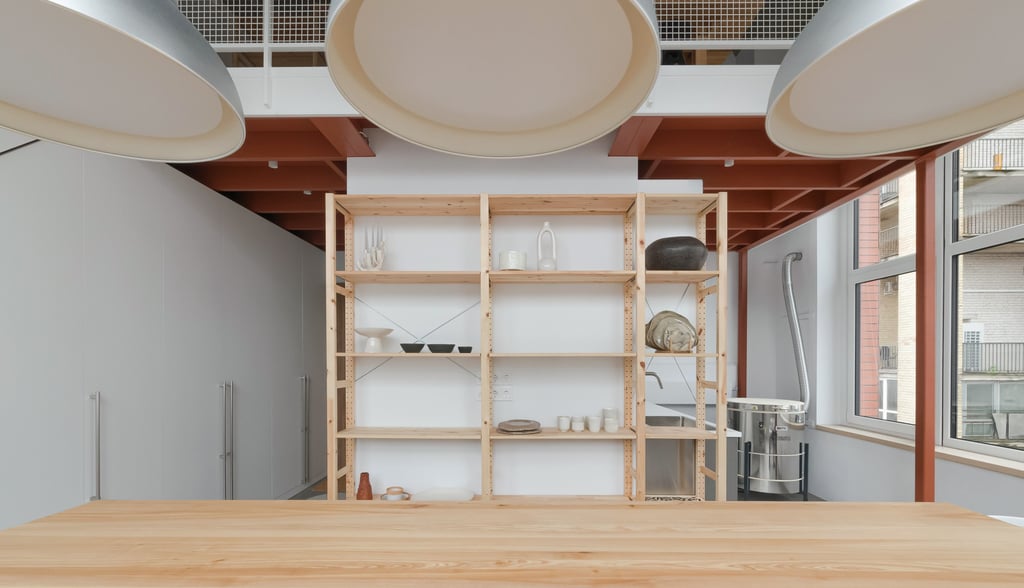 Keramikos studijos interjeras