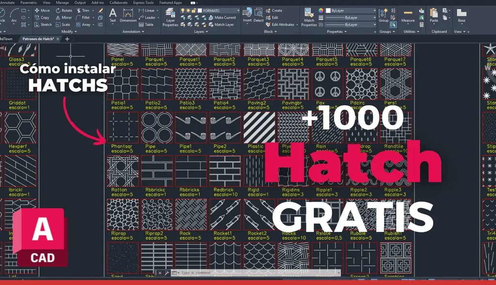 Cómo Instalar Nuevos HATCH o SOMBREADOS en AUTOCAD