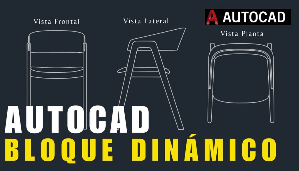Cómo Crear BLOQUES DINÁMICOS en AUTOCAD | Vista Frontal, Lateral y Planta