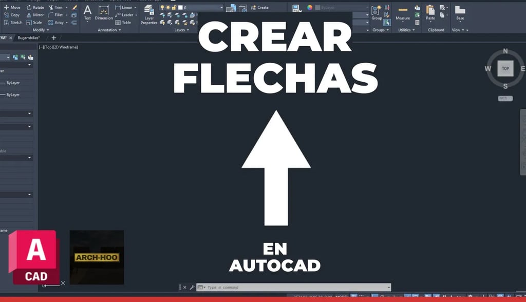 Cómo crear FLECHAS en AutoCAD