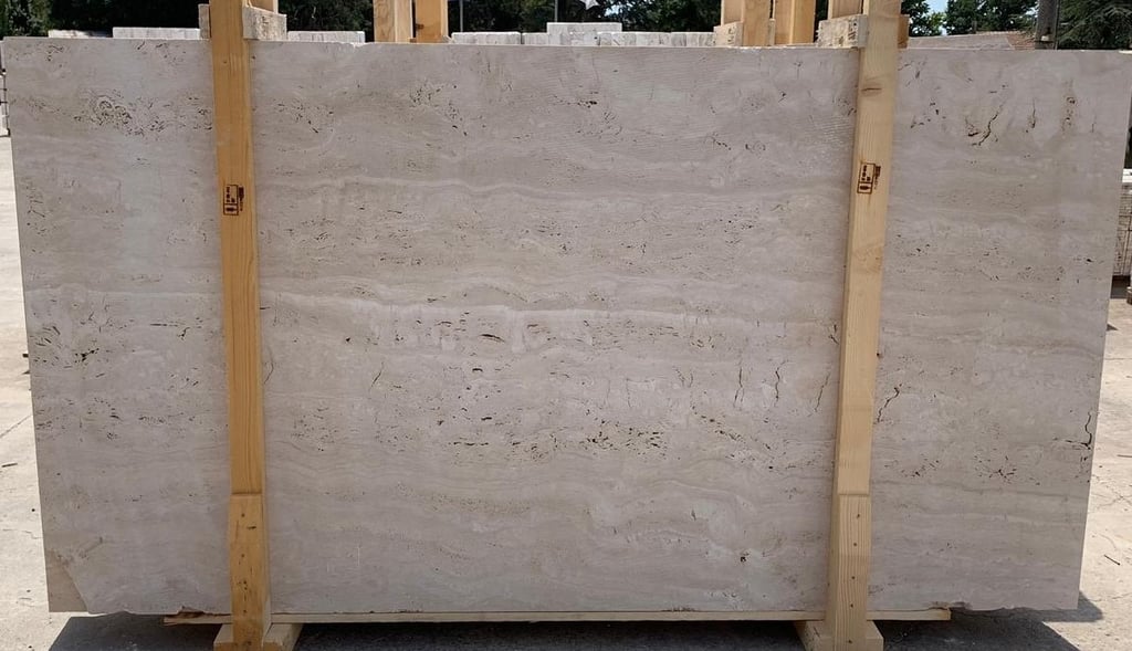 Travertine slabs, natural stone panels, slabs Italian classic brown