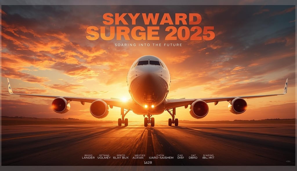 Aviation Poster  Cinematic aviation poster featuring a commercial jetliner, dramatic lighting, futur