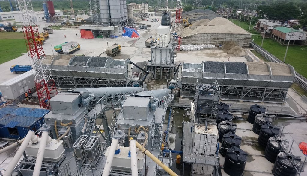 chiller and ice water unit in concrete batching plant