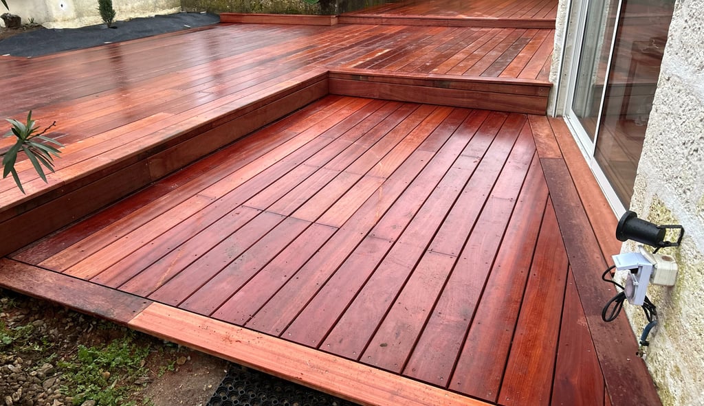 Terrasse en bois exotique