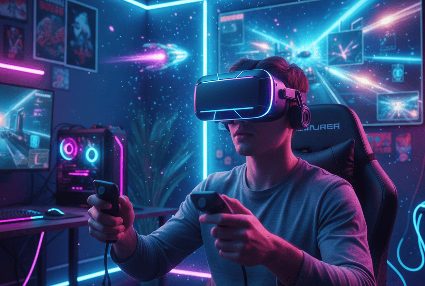 Realidade virtual integrada ao ecossistema do Sony PS6.