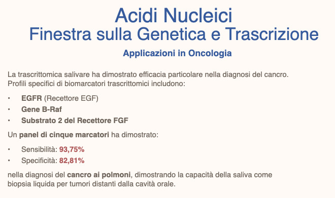 La saliva medium per il Genoma 