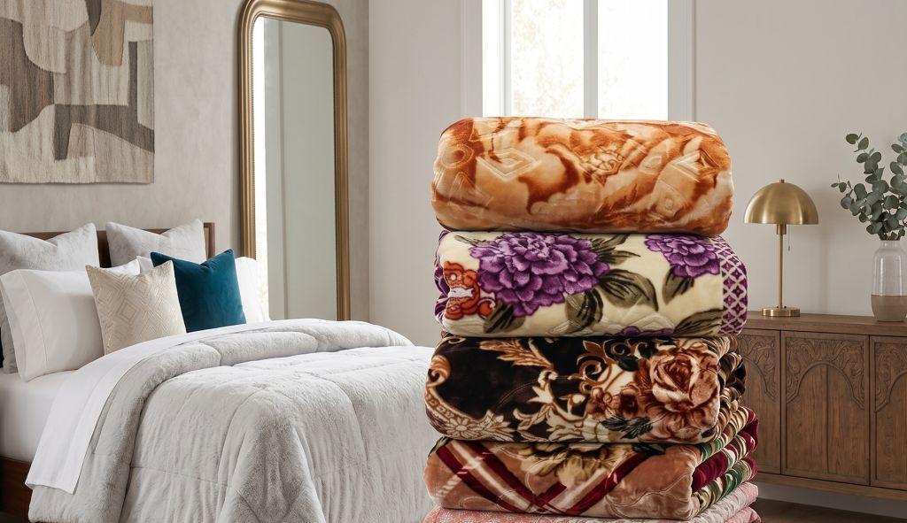 "Premium mink blanket for wholesale, soft and durable texture for luxury home use."