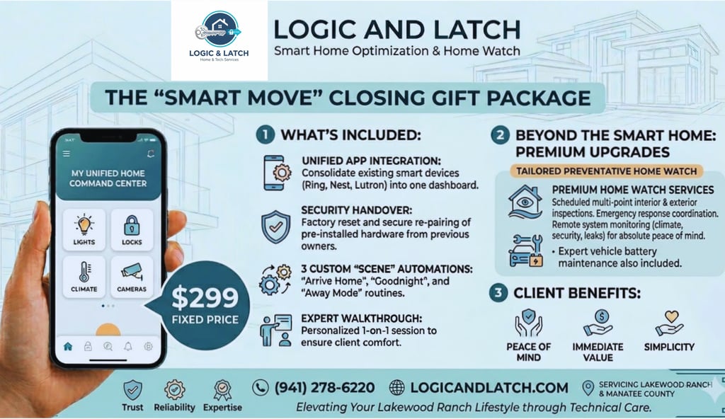 Smart Move closing gift package for home tech and security resets.