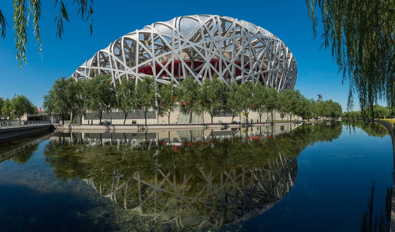 The Beijing National Stadium 2008 Summer Olympics.