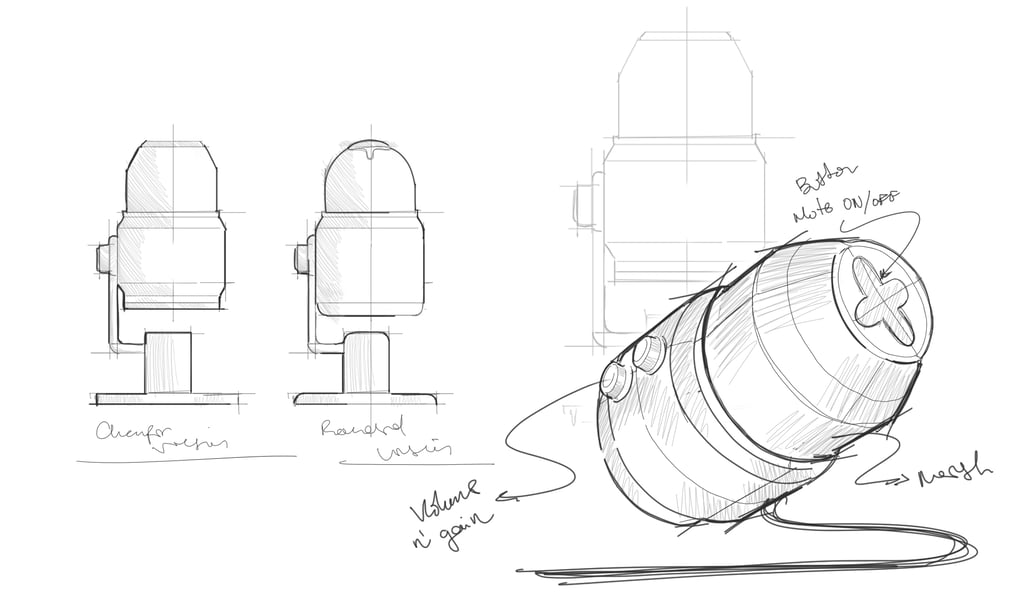 microphone design sketch