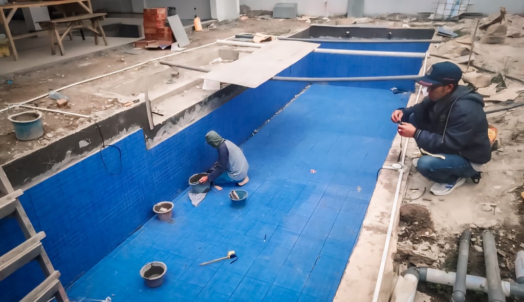 pengerjaan kolam renang oleh dayanapool.