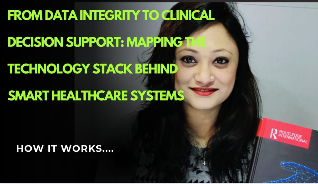 From Data Integrity to Clinical Decision Support: Mapping the Technology Stack Behind Smart Healthcare Systems