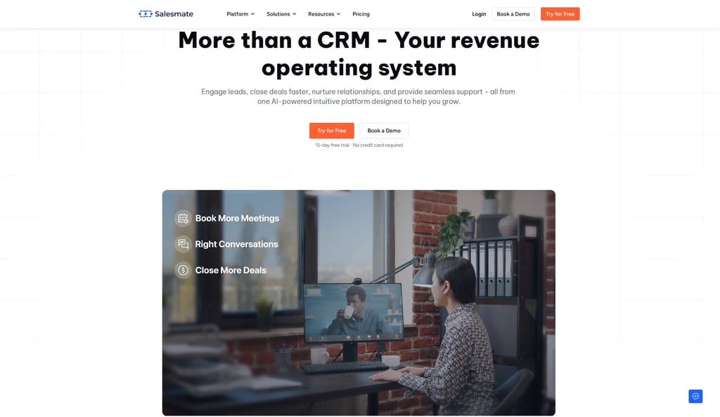 Salesmate.io Homepage