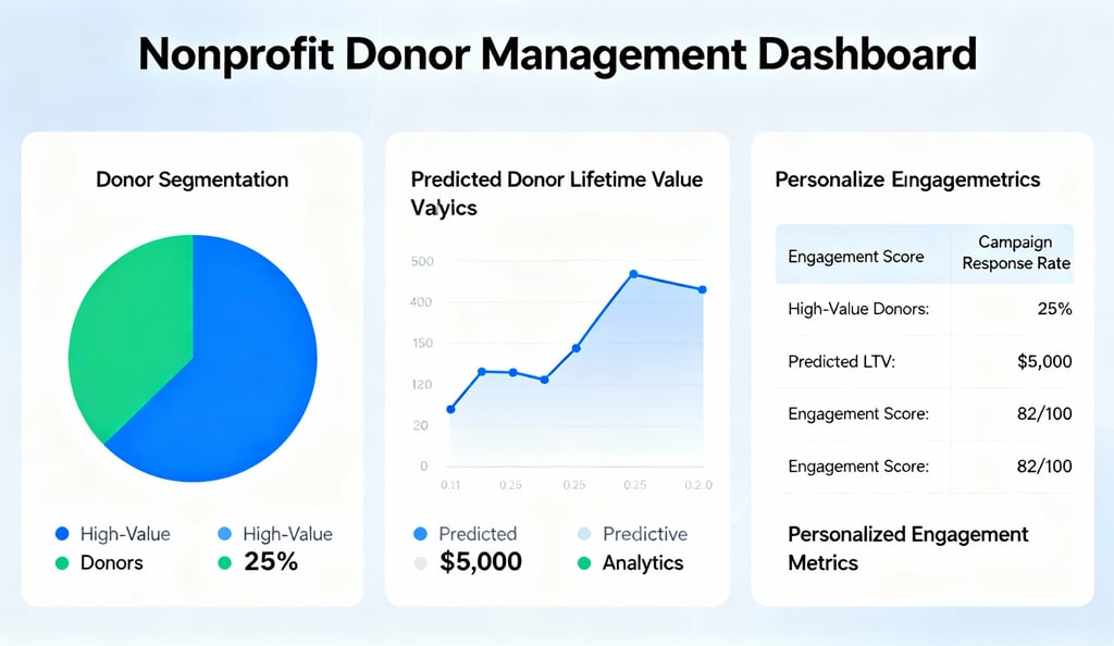 AI donor management system optimizing nonprofit fundraising and retention