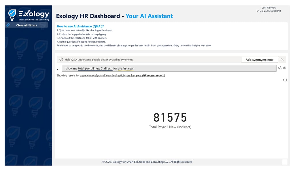 HR Dashboard AI Assistant