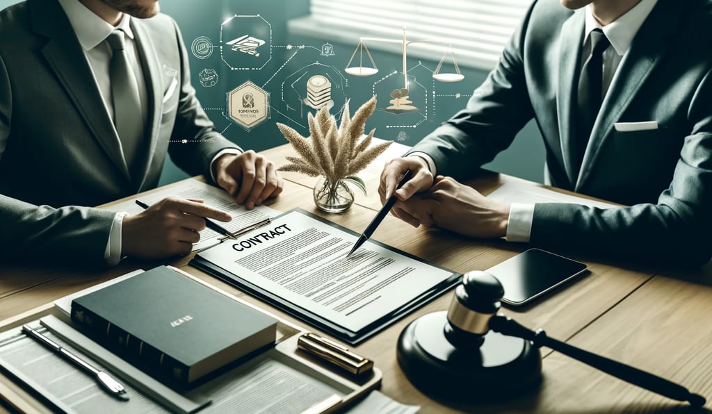 two men sitting at a table with papers