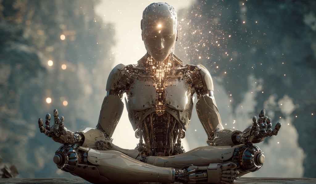 a robot with a human body and a human body