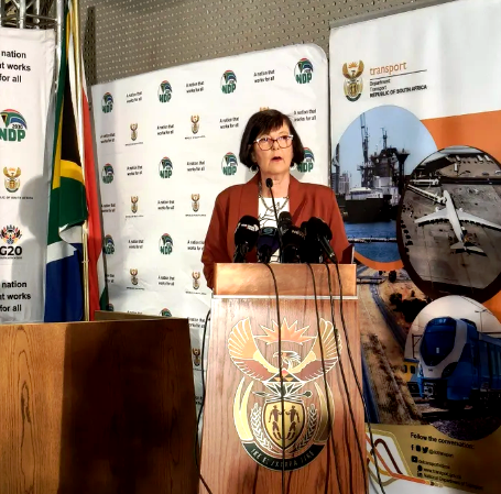 South Africa’s Transport Minister Barbara Creecy