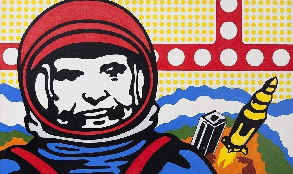 pintura do artista CLAUDIO TOZZI Astronauta