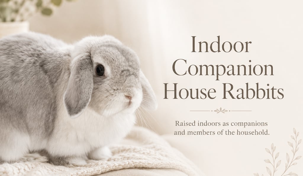 Hot Cross Buns' Pigeon poses for image used in Indoor Companion House rabbits image